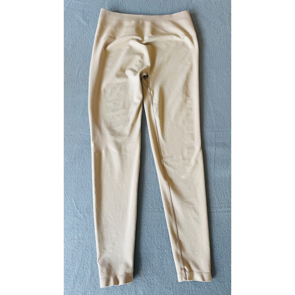 Alphalete Women Seamless High Rise Scrunch Butt Leggings Tan Beige Large L